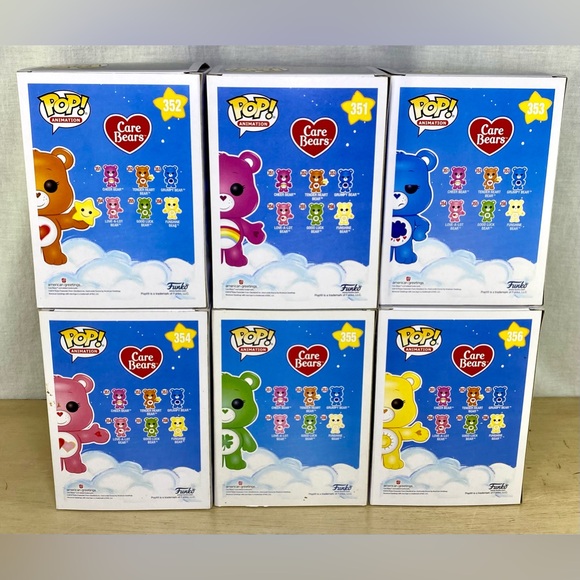 Funko Pop Care Bears Figure Lot Of 6 Vaulted Grumpy Flocked Love A Lot Glitter - Picture 5 of 6